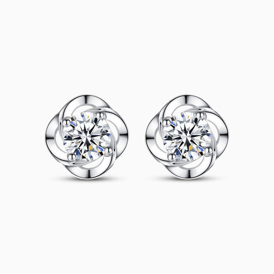 Sparkling Flower Stud Earrings