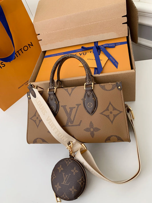 Luxury Monogram Tote Bag with Matching Strap