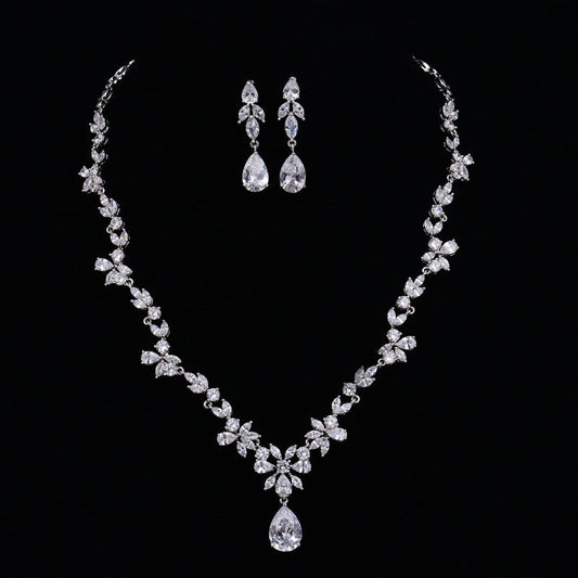 Stunning Flower Drop Jewelry Set