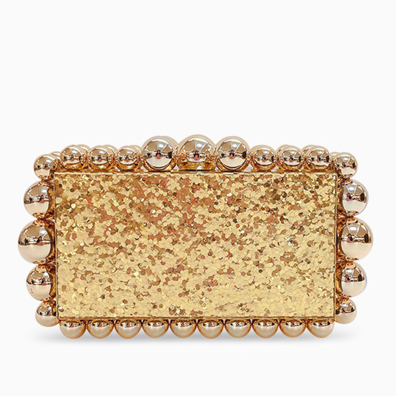 Zahra Acrylic Oblique Clutch Bag