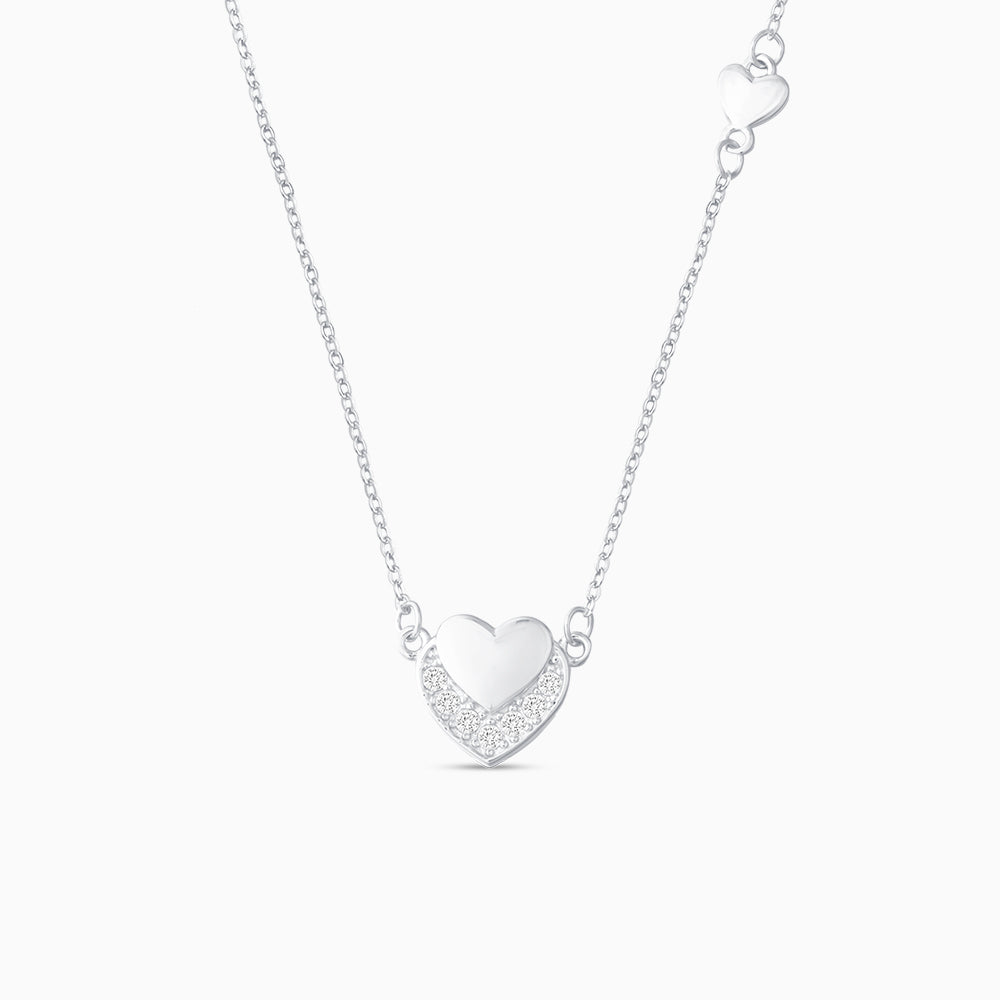 Sparkling Heart in Heart Necklace