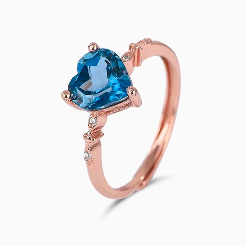 Blue Heart Ring