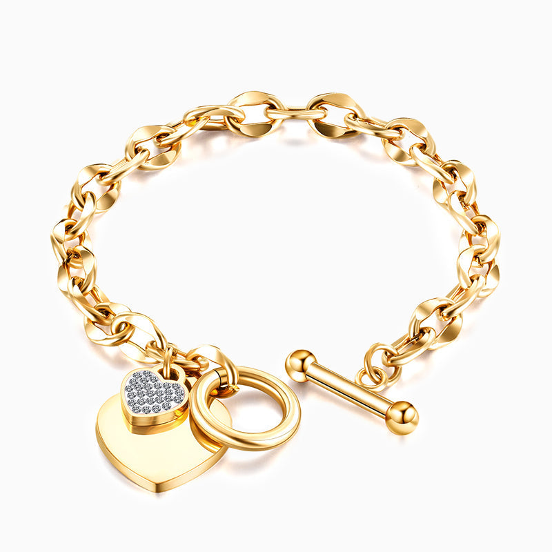 Havana Heart Pendant Bracelet