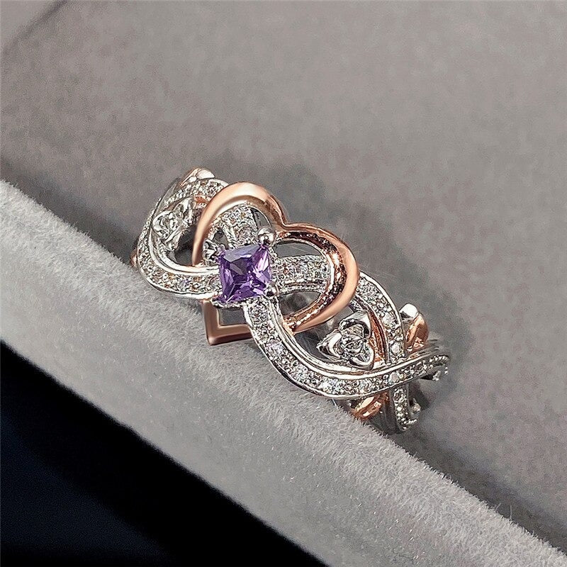 Romantic Women's Heart Ring